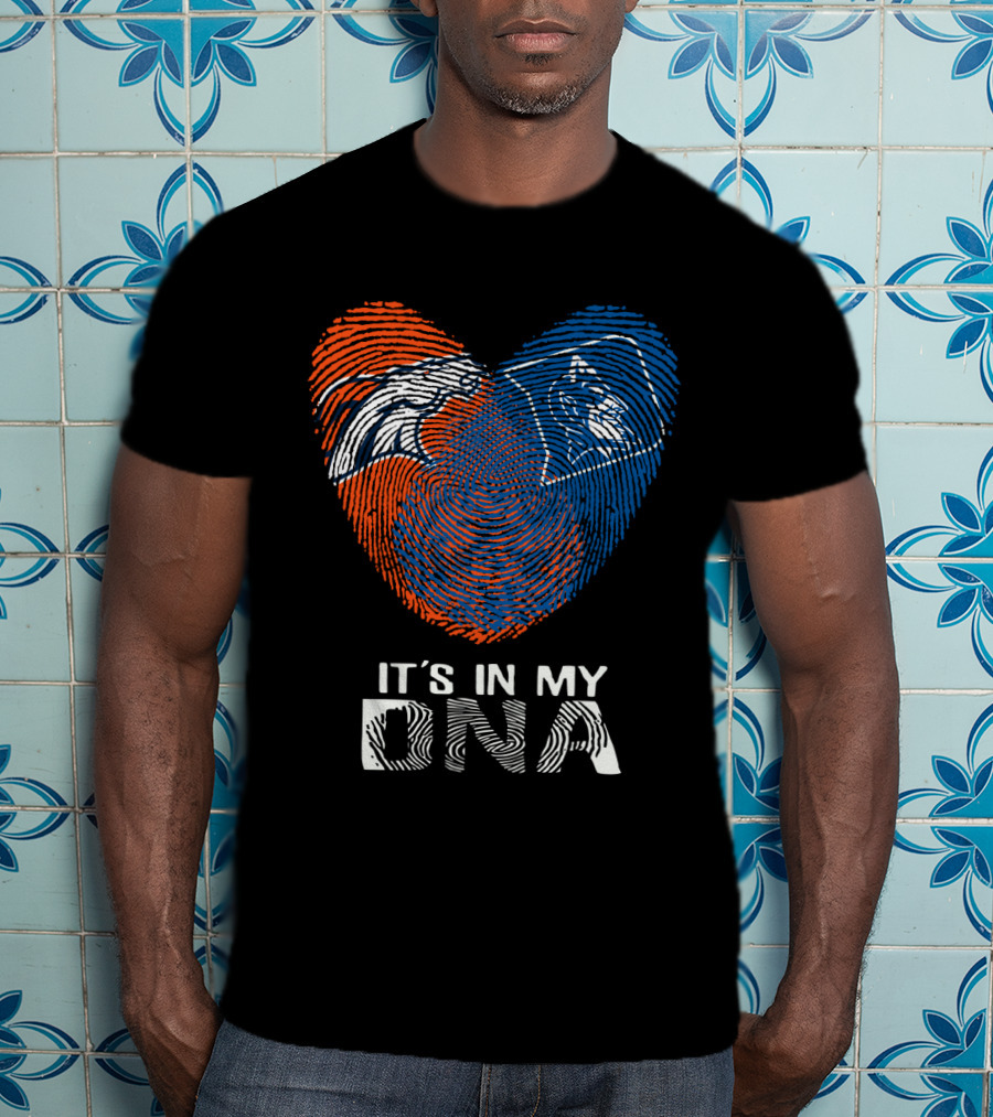 Broncos Duke Heart Fingerprint It's In My DNA T-Shirt