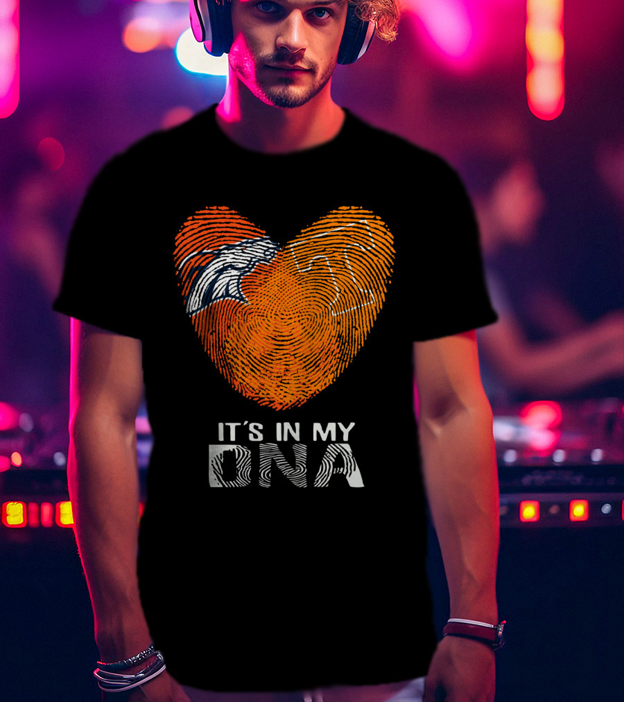 Broncos Tennessee It's In My DNA Fingerprint Heart T-Shirt