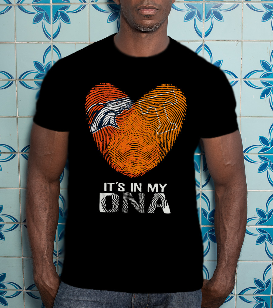 Broncos Tennessee It's In My DNA Fingerprint Heart T-Shirt