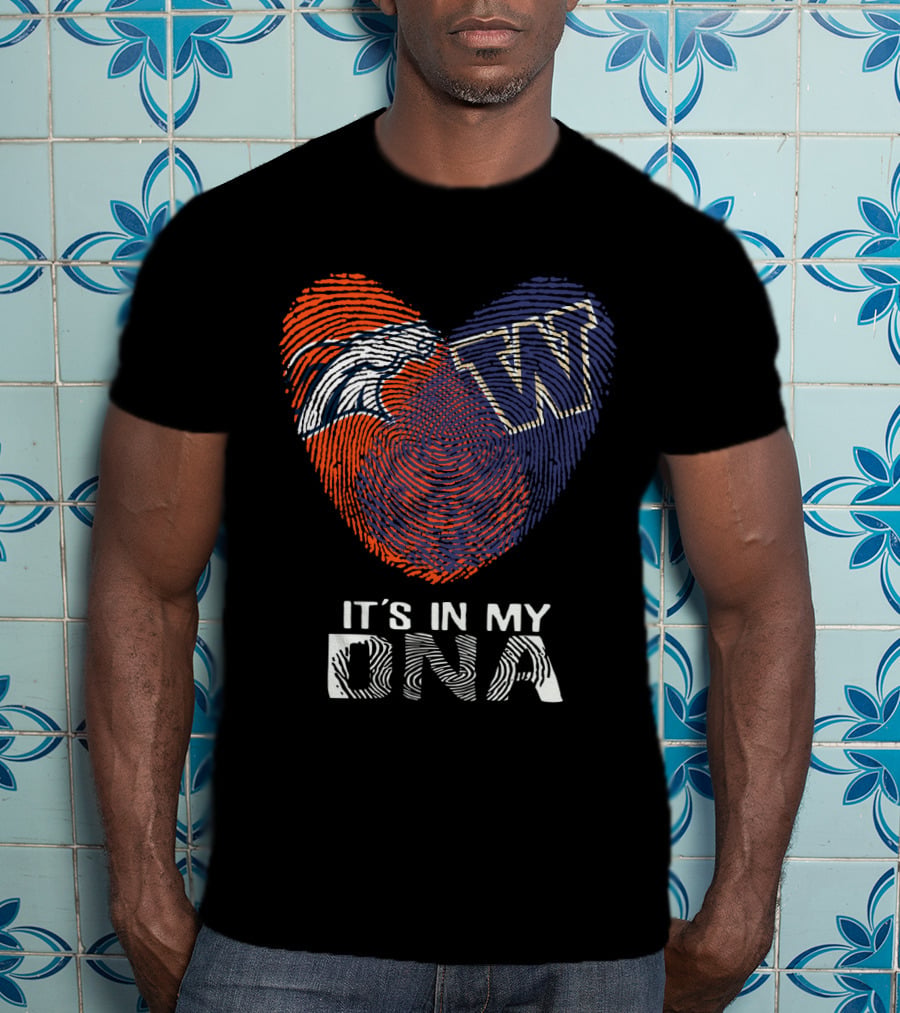 Broncos Logo W Fingerprint It's In My DNA T-Shirt