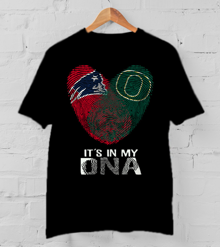 Patriots Ducks It's In My DNA Fingerprint Heart T-Shirt