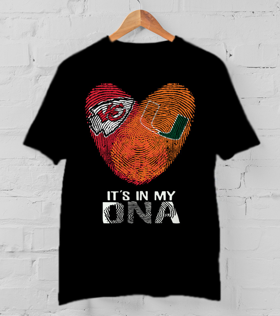 Kansas City Chiefs Miami Hurricanes It's In My DNA T-Shirt