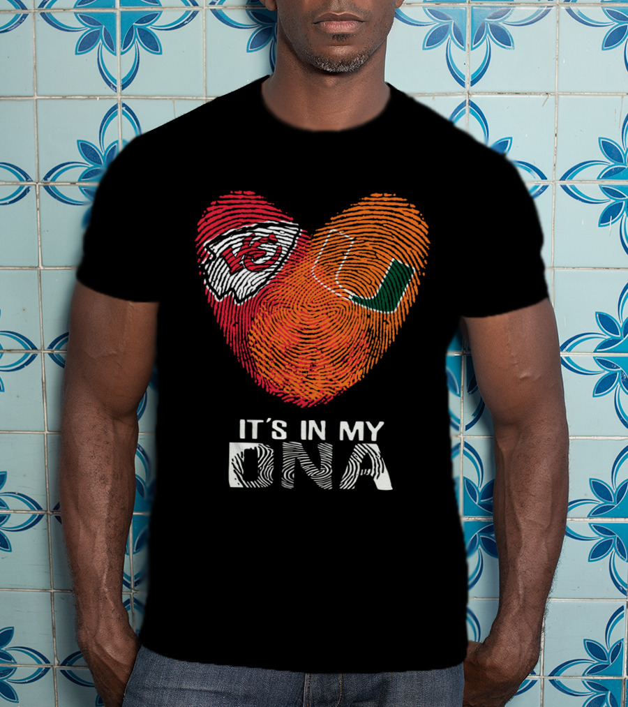 Kansas City Chiefs Miami Hurricanes It's In My DNA T-Shirt