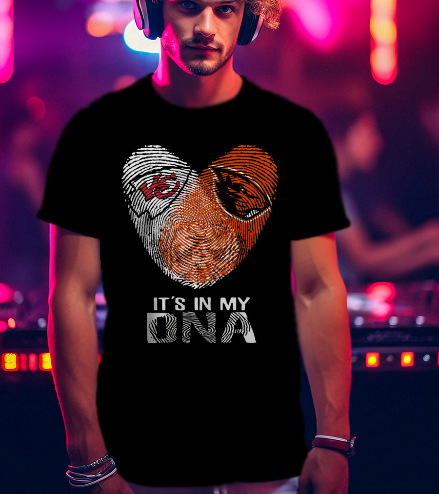 Chiefs Oregon State It's In My DNA Fingerprint Heart T-Shirt