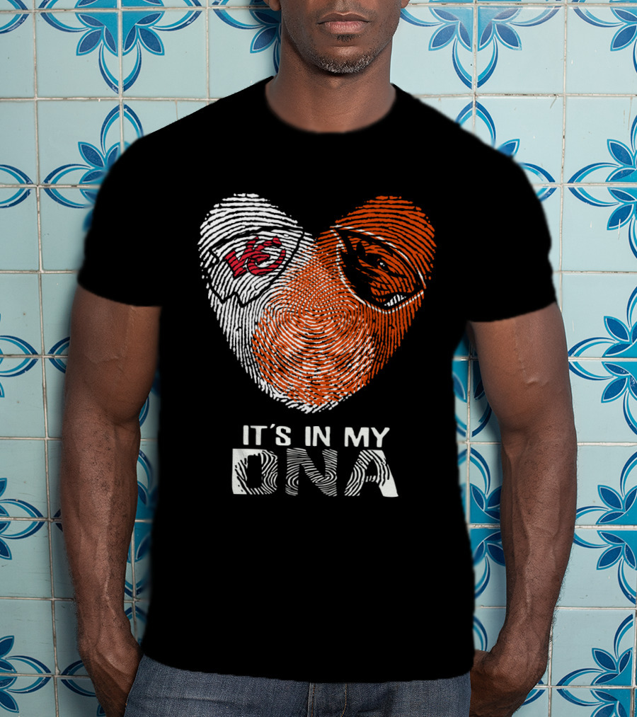 Chiefs Oregon State It's In My DNA Fingerprint Heart T-Shirt