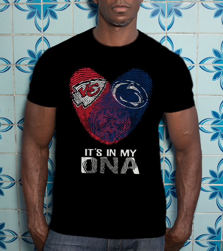 Kansas City Chiefs Penn State It's In My Dna Fingerprint T-Shirt