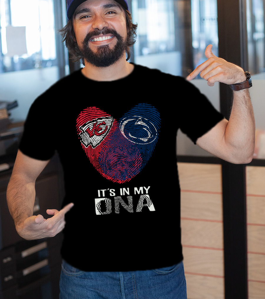 Kansas City Chiefs Penn State It's In My Dna Fingerprint T-Shirt