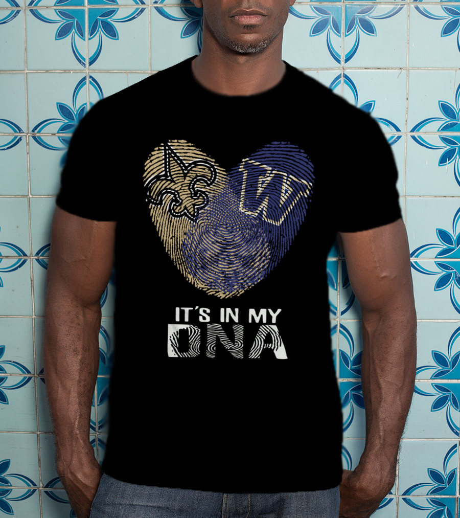 Saints Fleur-de-Lis Huskies W It's In My DNA T-Shirt