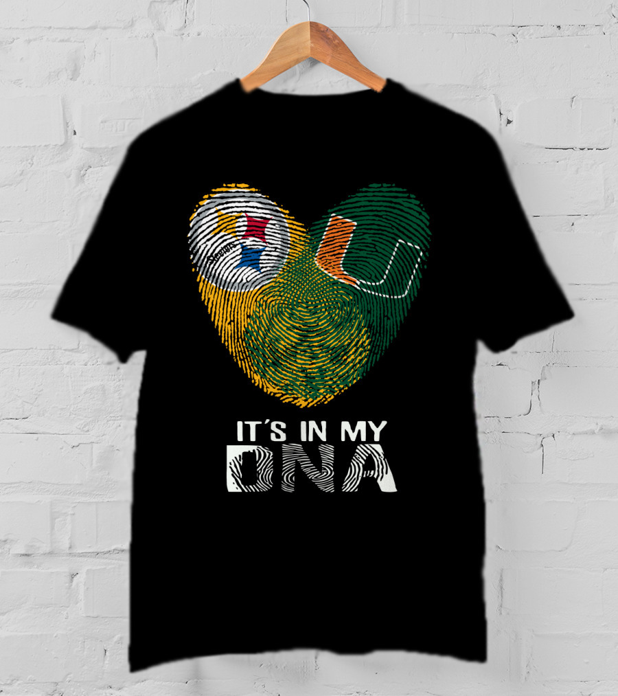 Steelers Hurricanes It's In My DNA Fingerprint T-Shirt