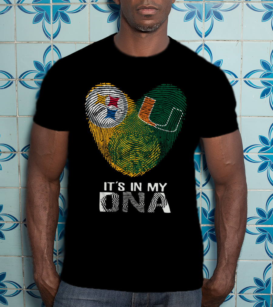 Steelers Hurricanes It's In My DNA Fingerprint T-Shirt