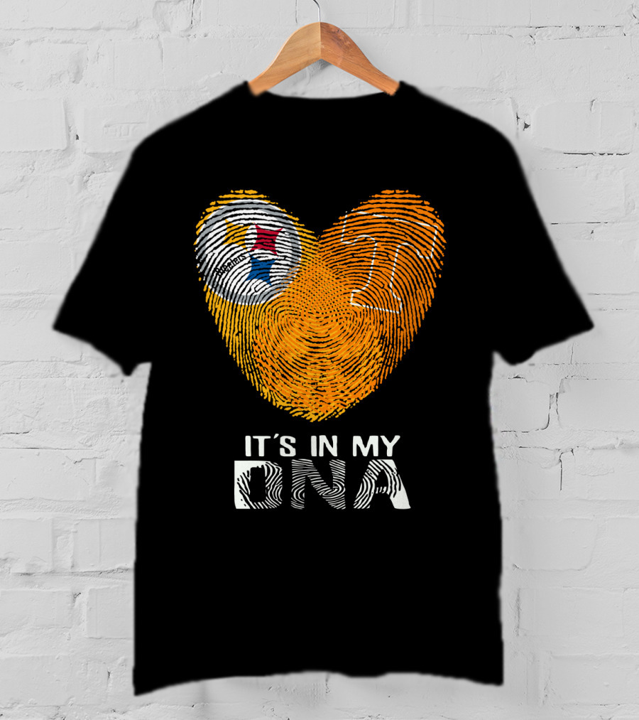 Steelers Tennessee It's In My DNA Fingerprint Heart T-Shirt