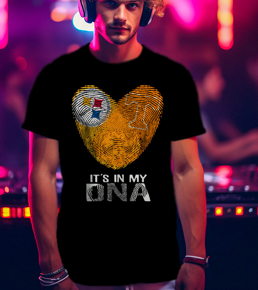 Steelers Tennessee It's In My DNA Fingerprint Heart T-Shirt