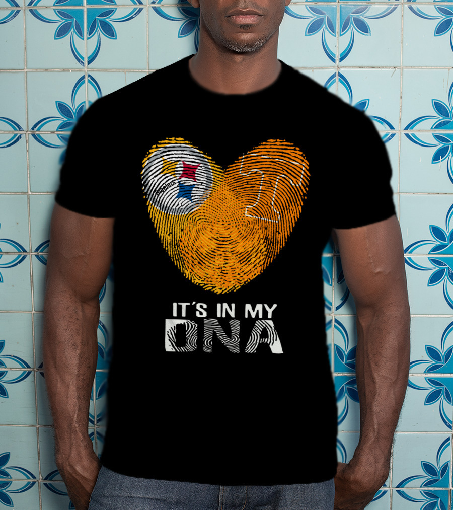 Steelers Tennessee It's In My DNA Fingerprint Heart T-Shirt