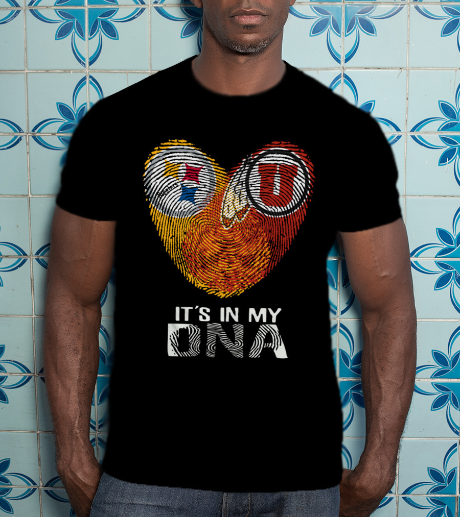 Steelers Utah Utes Fingerprint It's In My DNA T-Shirt
