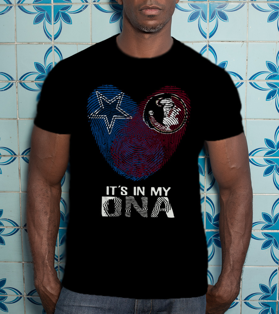 Cowboys Noles It's In My DNA Star And Seminole Emblems T-Shirt