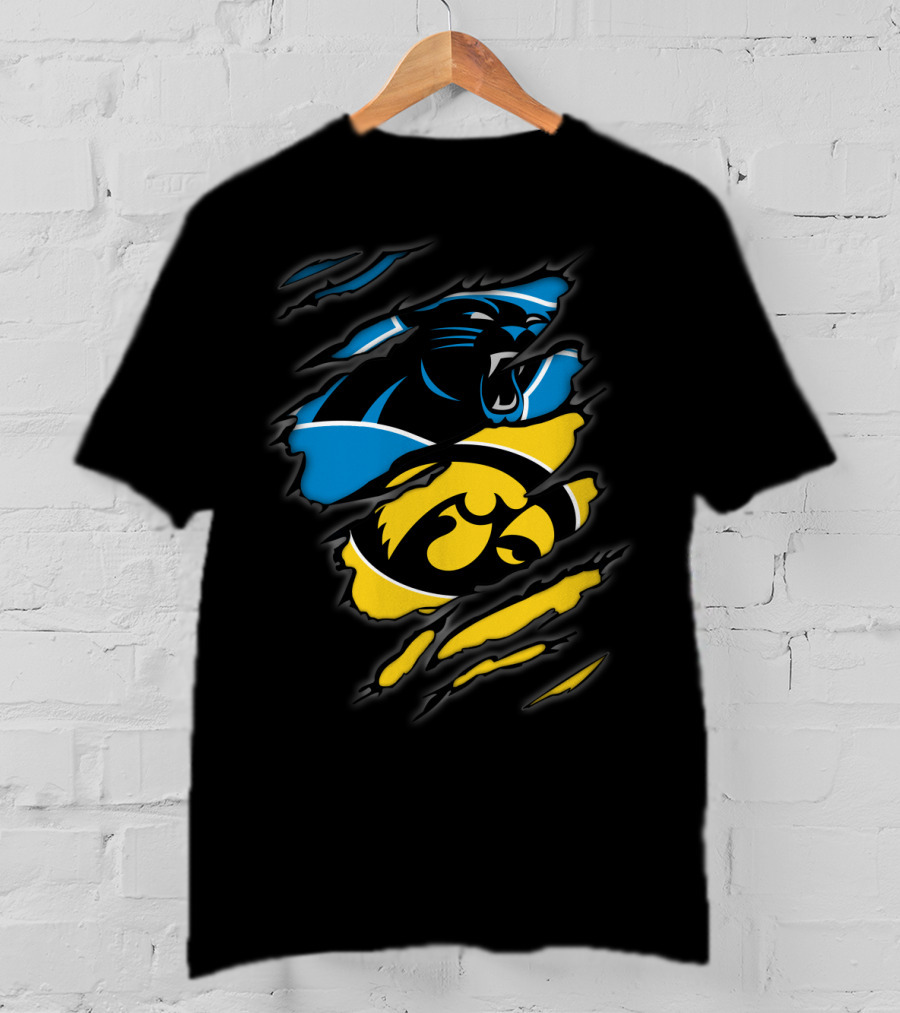 Carolina Panthers Iowa Hawkeyes Crossover T-Shirt