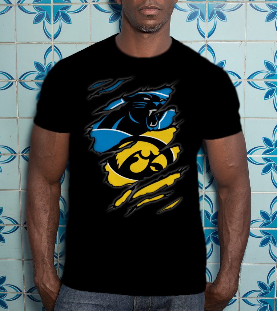 Carolina Panthers Iowa Hawkeyes Crossover T-Shirt