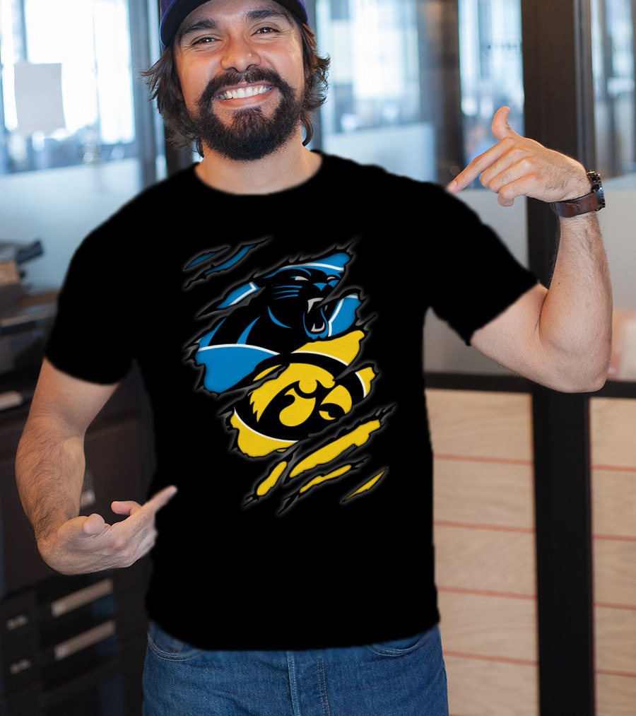 Carolina Panthers Iowa Hawkeyes Crossover T-Shirt