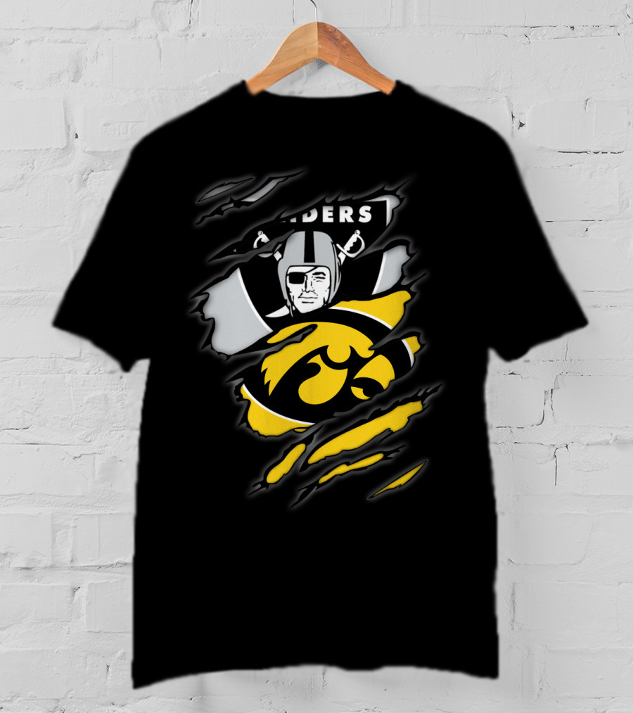 Raiders Iowa Hawkeyes Crossover T-Shirt