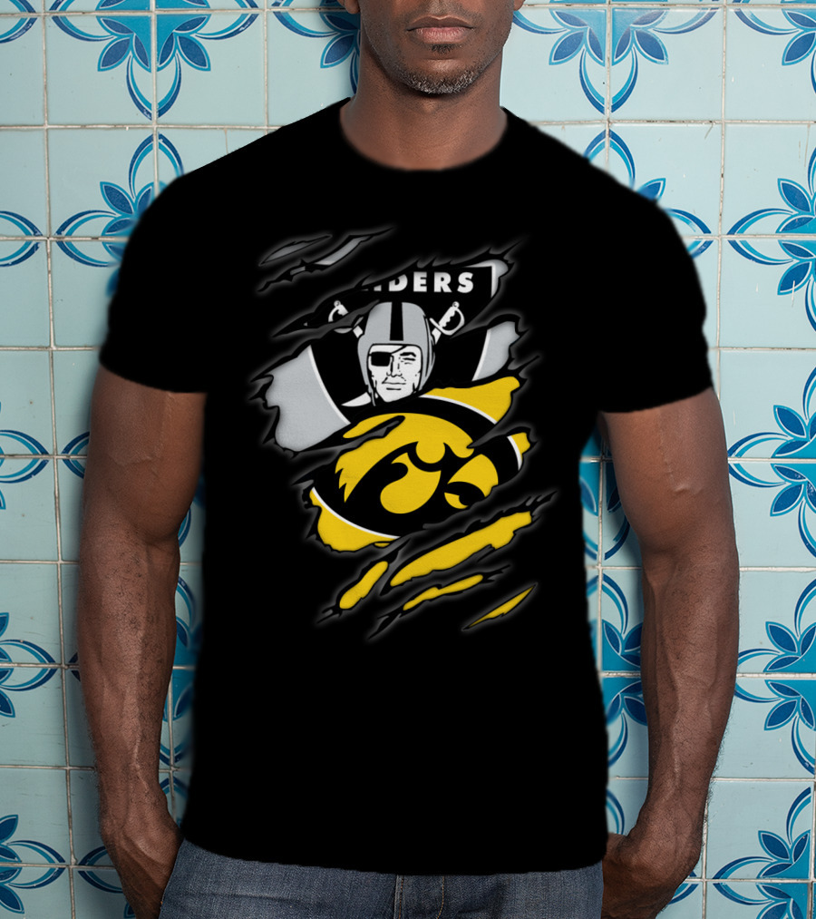 Raiders Iowa Hawkeyes Crossover T-Shirt