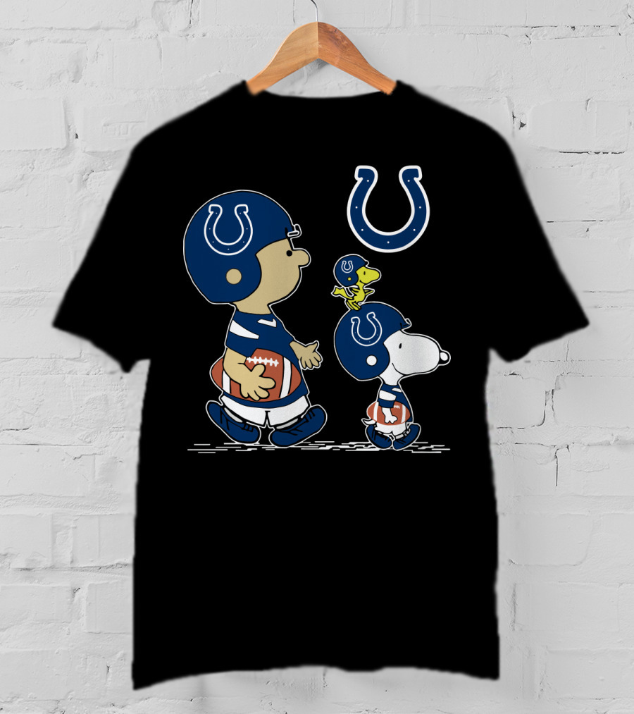 Indianapolis Colts Snoopy And Woodstock Football Players T-Shirt