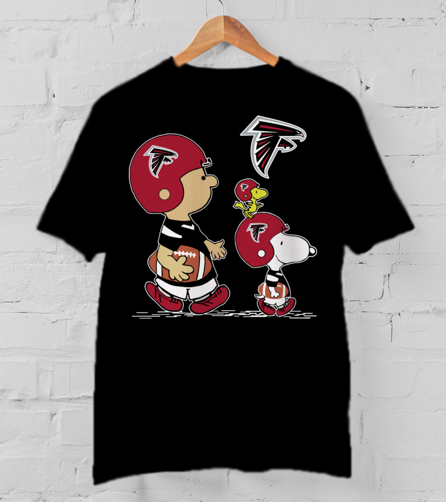 Falcons Snoopy Charlie Woodstock Football Team Gear T-Shirt