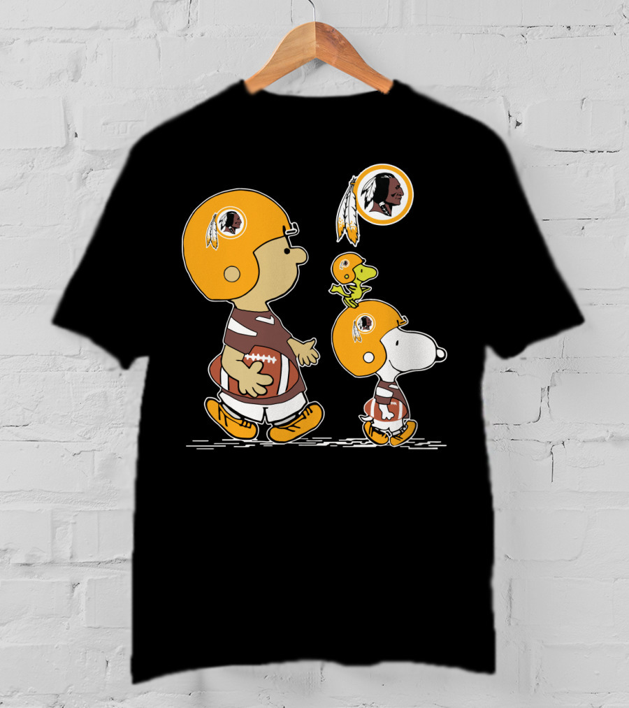 Redskins Snoopy And Woodstock Football Helmets T-Shirt