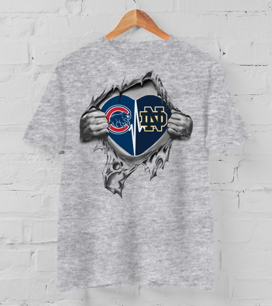 Cubs Notre Dame Heart T-Shirt