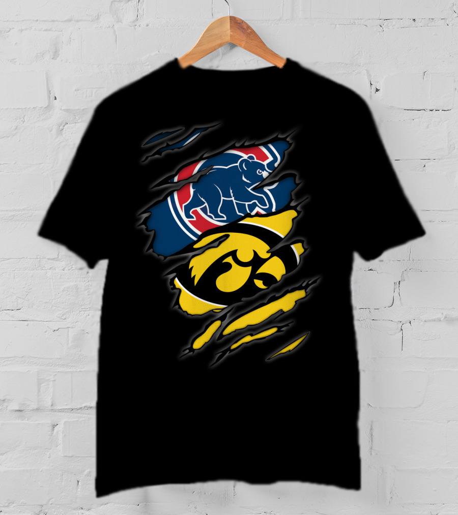 Cubs Iowa Hawkeyes Fan Collaboration T-Shirt