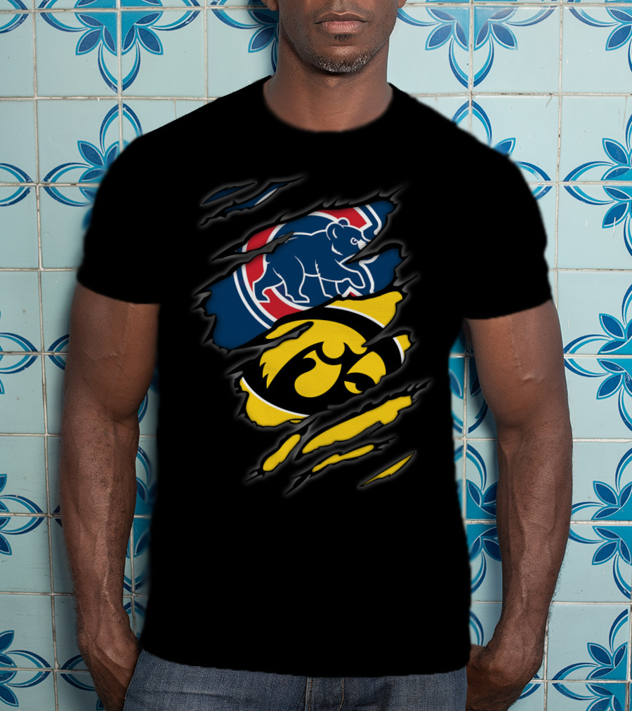 Cubs Iowa Hawkeyes Fan Collaboration T-Shirt