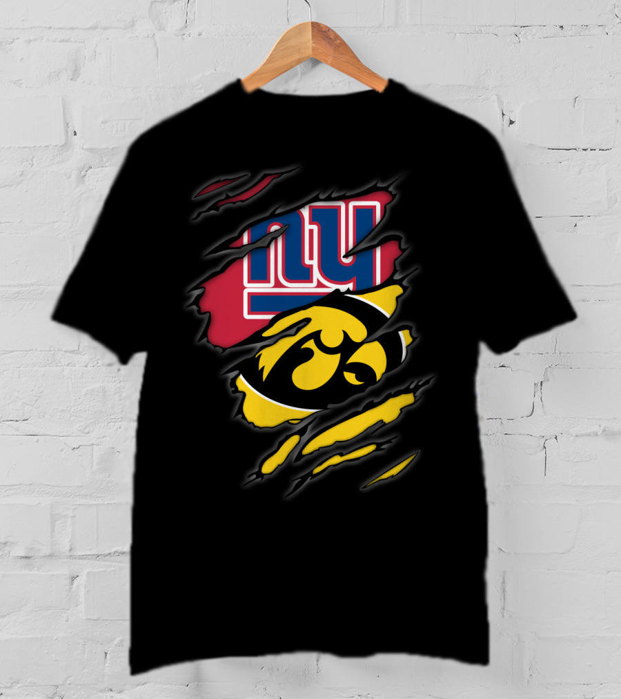 New York Giants Iowa Hawkeyes Crossover T-Shirt