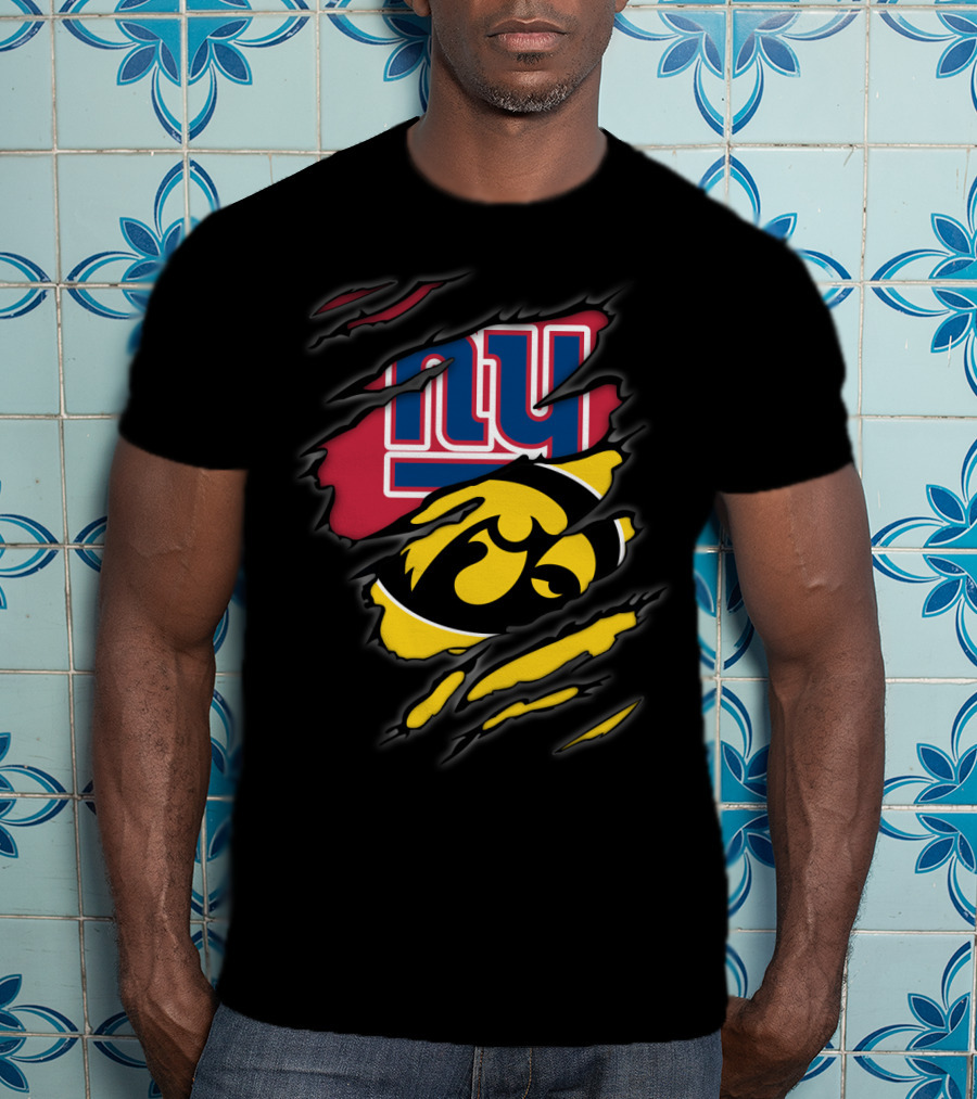 New York Giants Iowa Hawkeyes Crossover T-Shirt