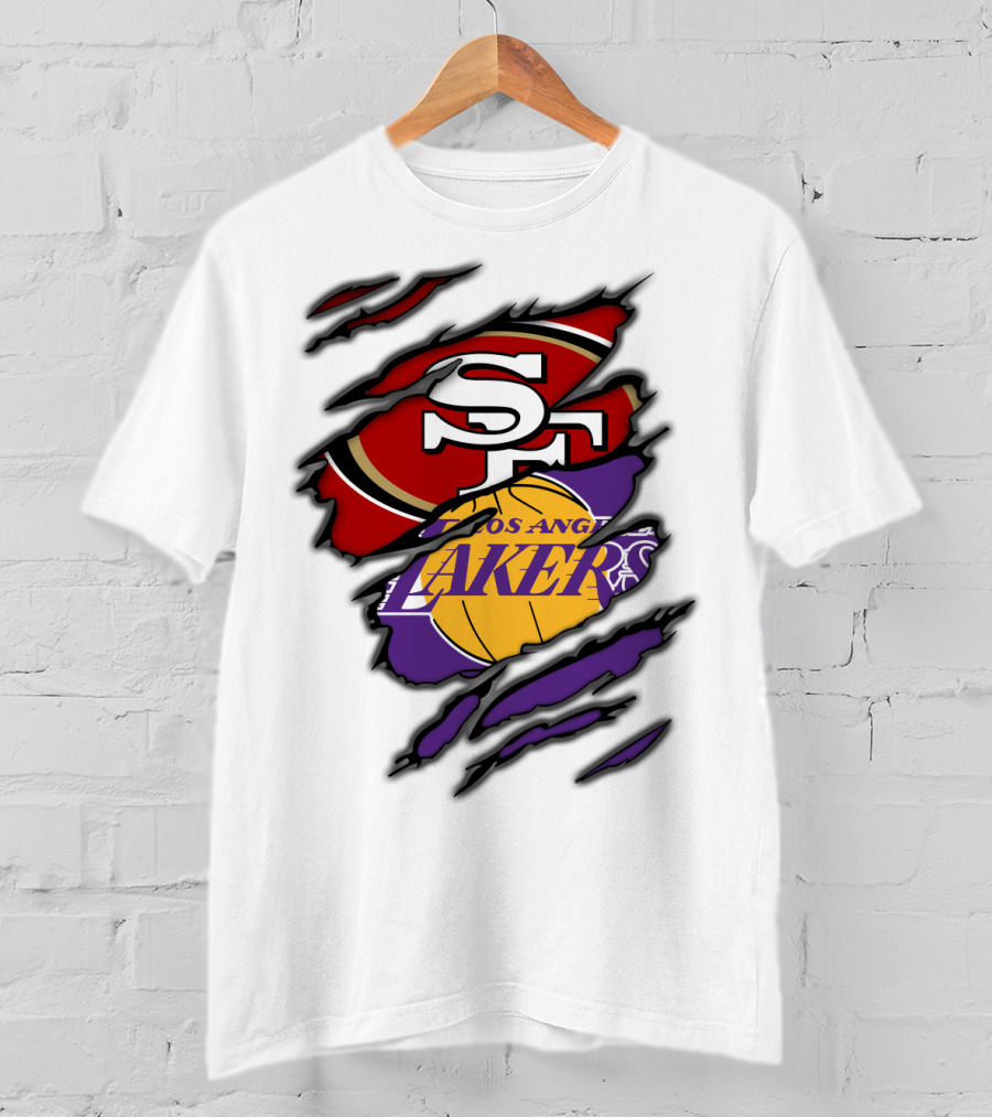 San Francisco 49ers Los Angeles Lakers Crossover T-Shirt