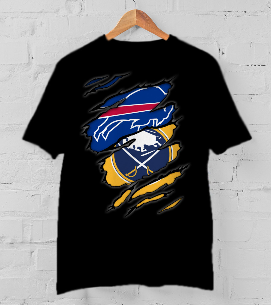 Buffalo Bills And Sabres Torn T-Shirt