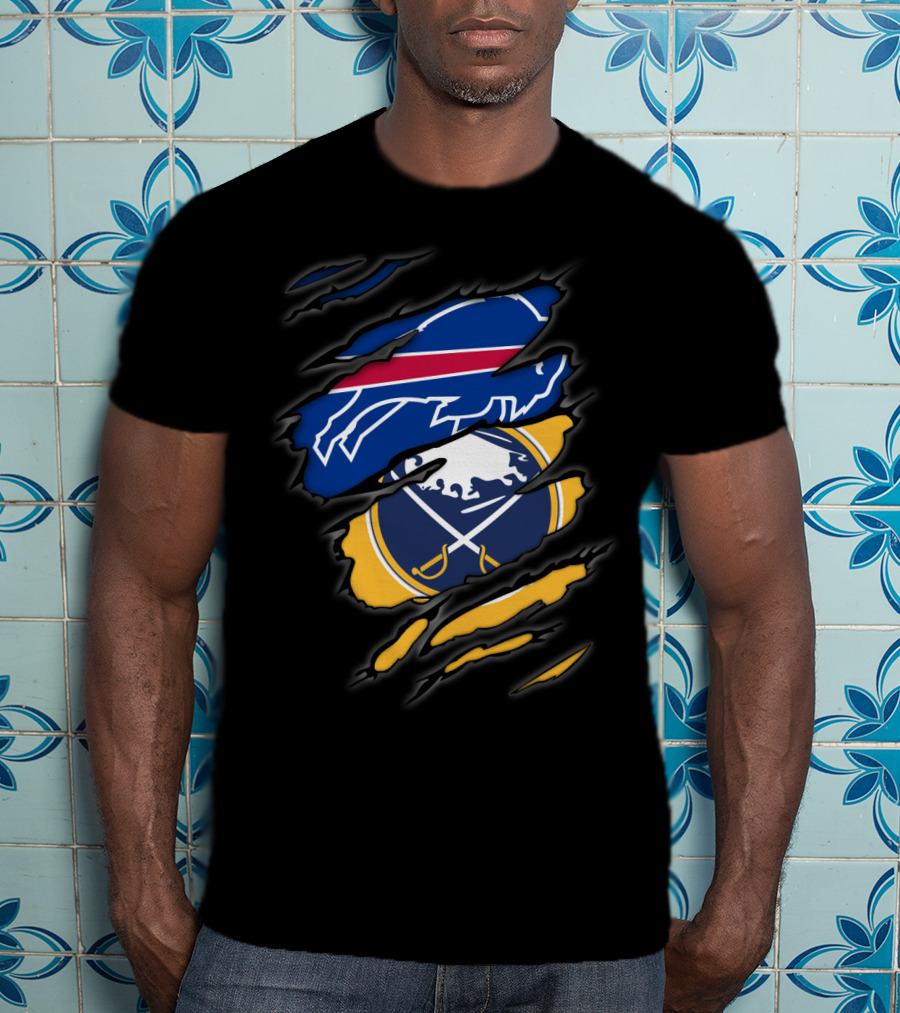 Buffalo Bills And Sabres Torn T-Shirt