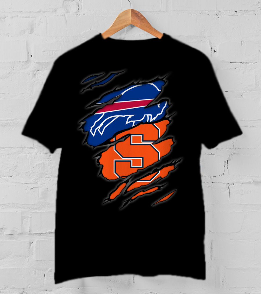 Buffalo Bills And Syracuse Orange Torn T-Shirt