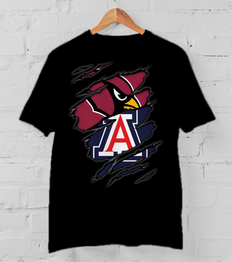 Cardinals Arizona Wildcats Logo Mashup T-Shirt