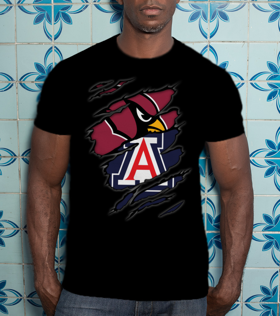 Cardinals Arizona Wildcats Logo Mashup T-Shirt