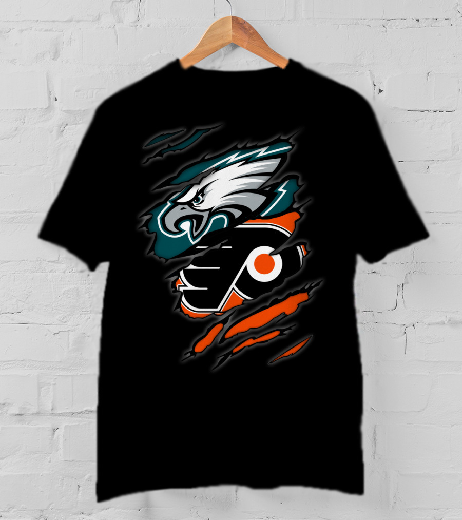 Eagles Flyers Football Hockey Team Logo Mashup T-Shirt