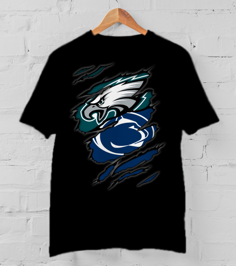 Eagles Penn State Nittany Lions Claw Marks Logo Fusion T-Shirt