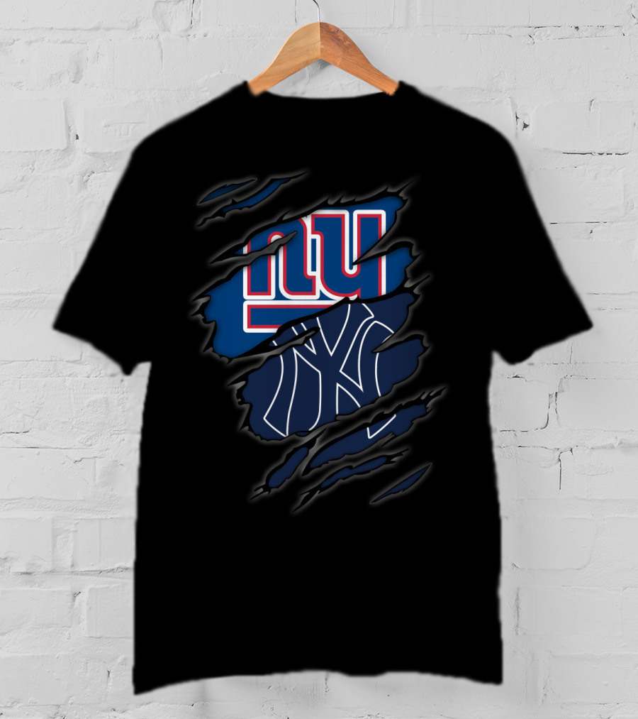 New York Giants Yankees Logo Fusion T-Shirt