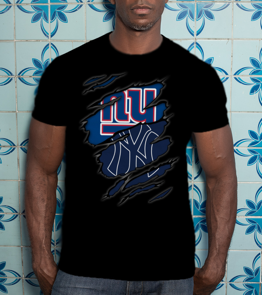 New York Giants Yankees Logo Fusion T-Shirt