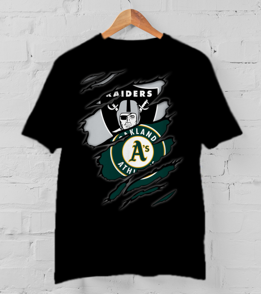 Raiders Oakland Athletics Logo Crossover T-Shirt