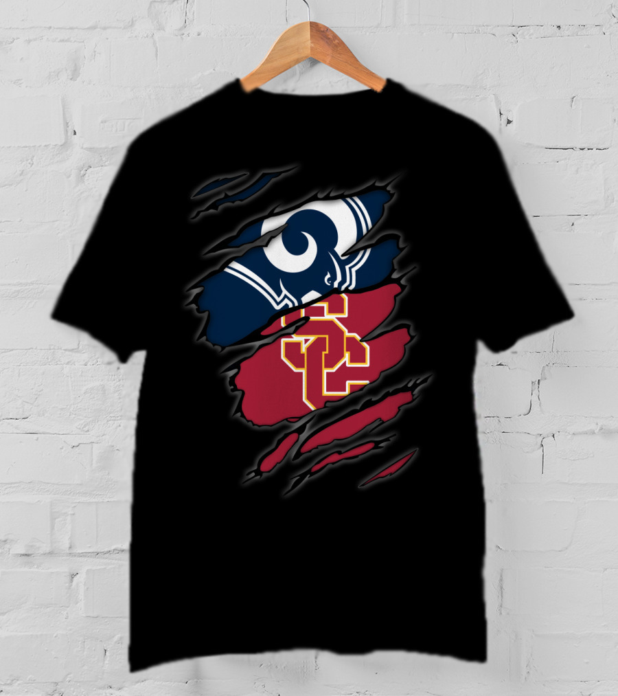 Los Angeles Rams USC Trojans Ripped Claw Marks T-Shirt