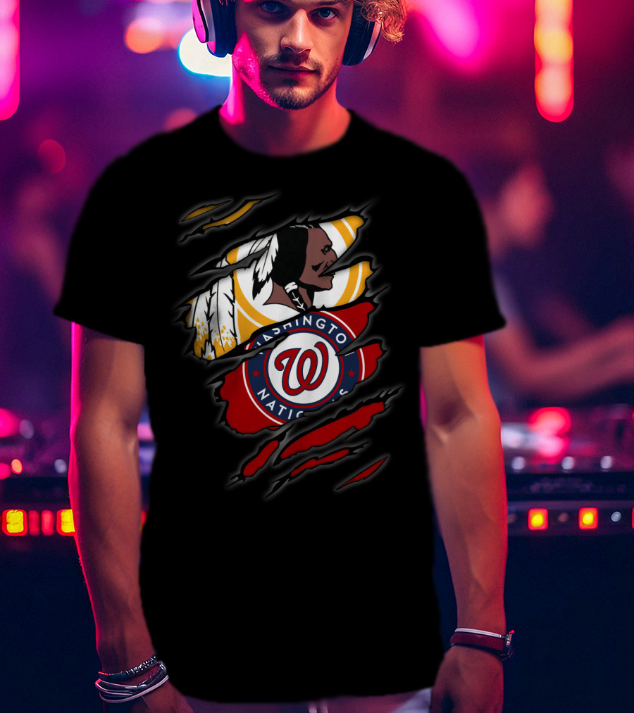 Washington Redskins Nationals W Logo Fan Mashup T-Shirt