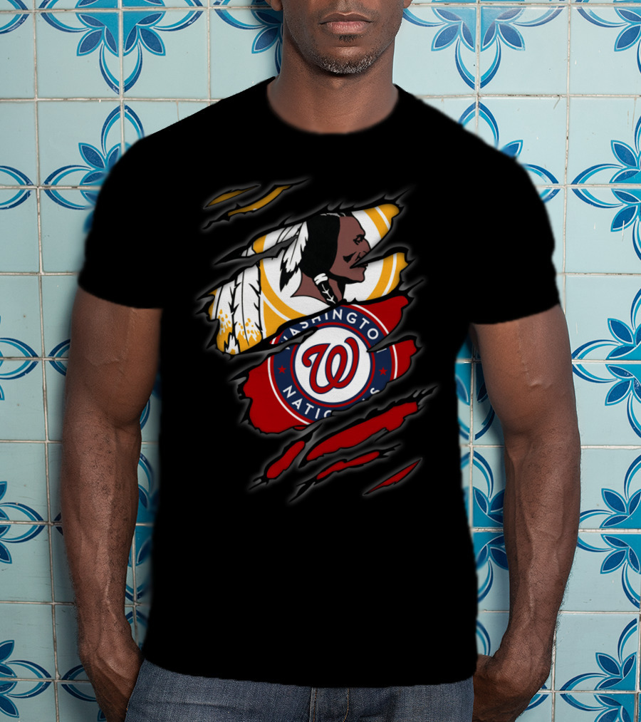Washington Redskins Nationals W Logo Fan Mashup T-Shirt