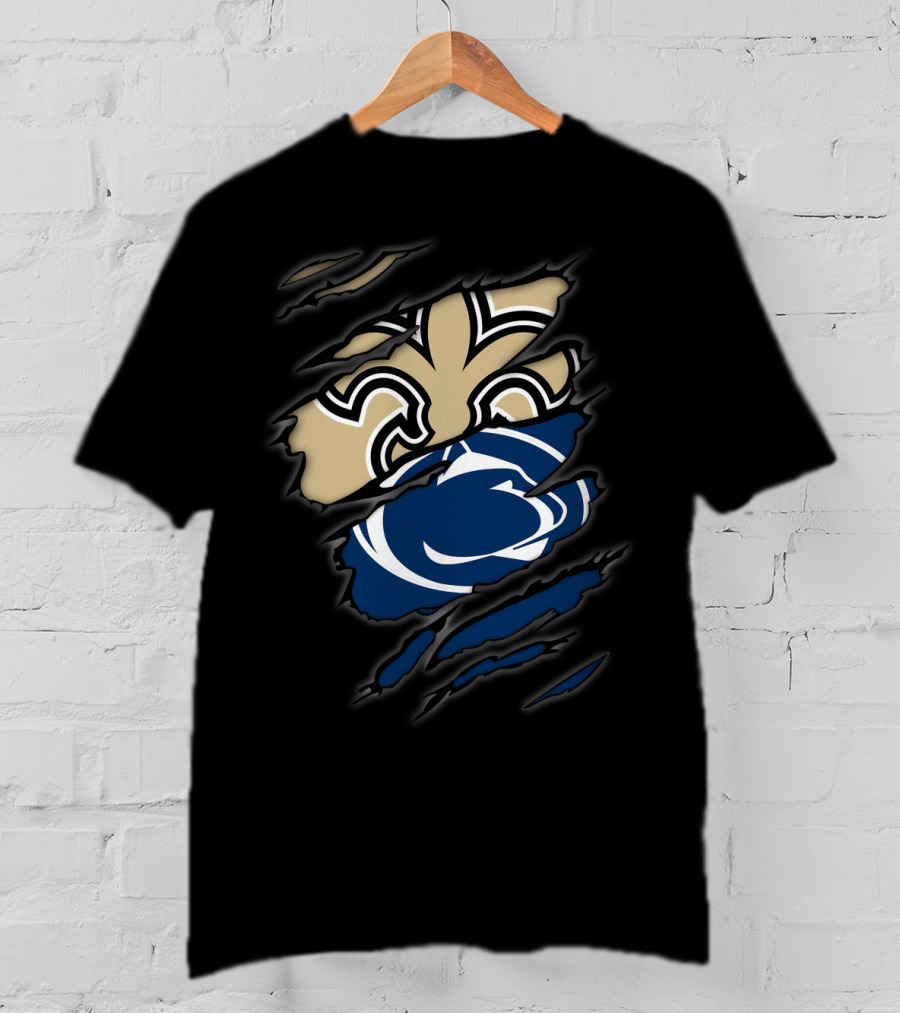 Saints Penn State Crossover Symbol Claw Marks T-Shirt