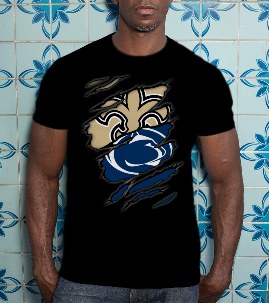 Saints Penn State Crossover Symbol Claw Marks T-Shirt