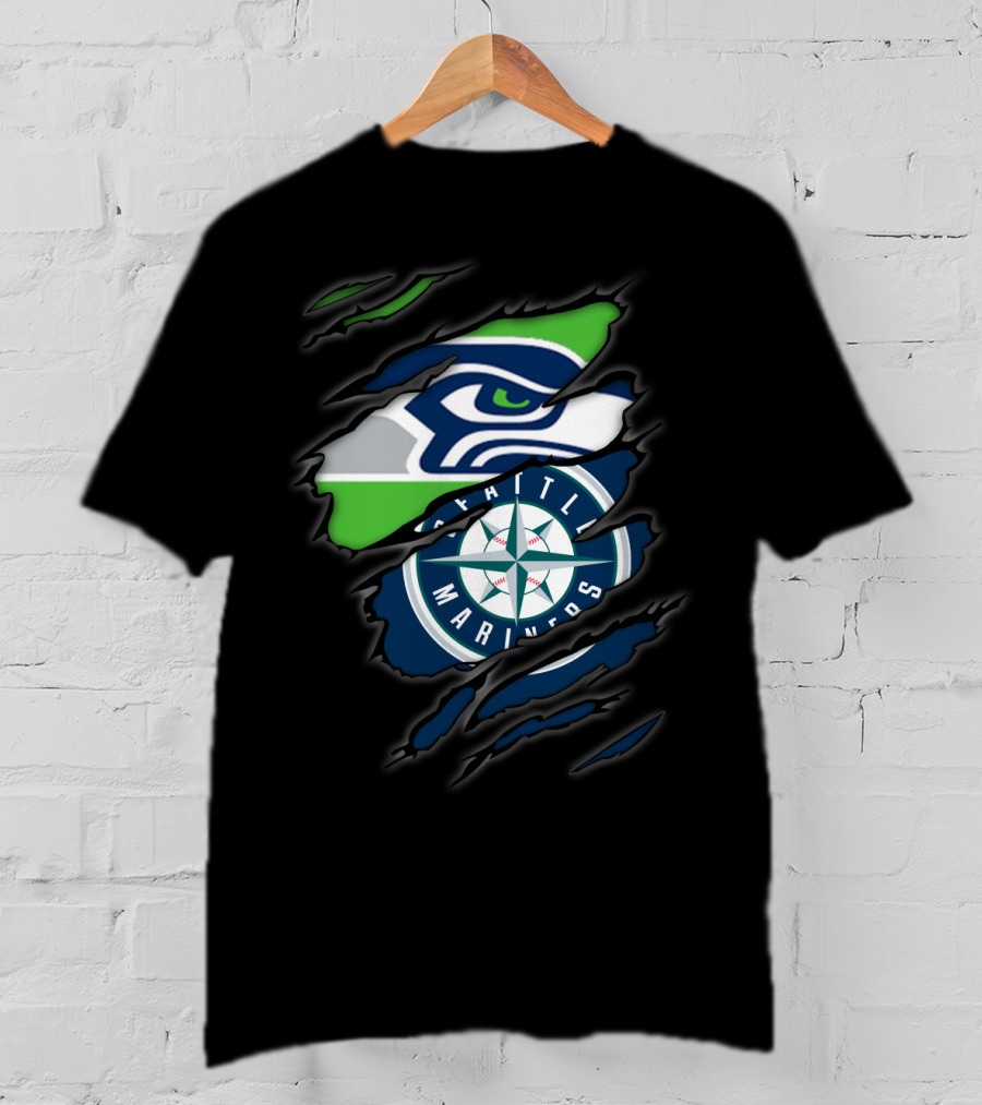 Seahawks Mariners Seattle Sports Crossover T-Shirt