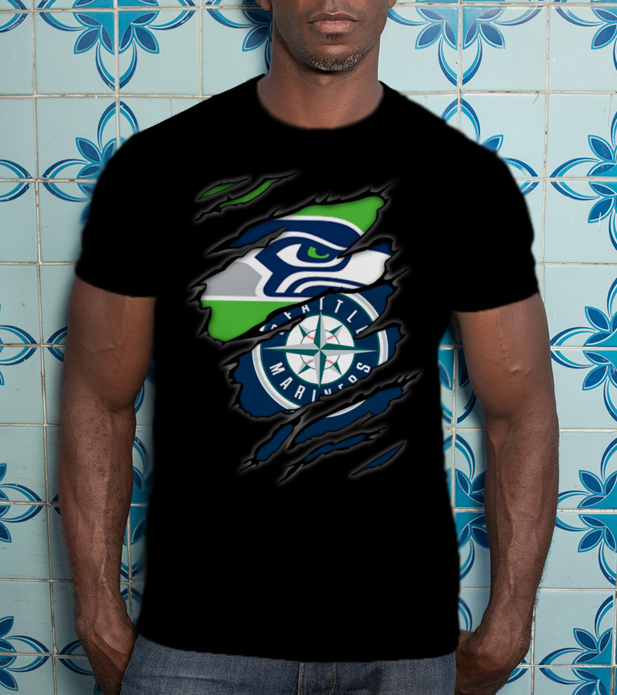 Seahawks Mariners Seattle Sports Crossover T-Shirt